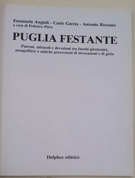 PUGLIA SANTA-PUGLIA FESTANTE-2 VOLL.( 1989)