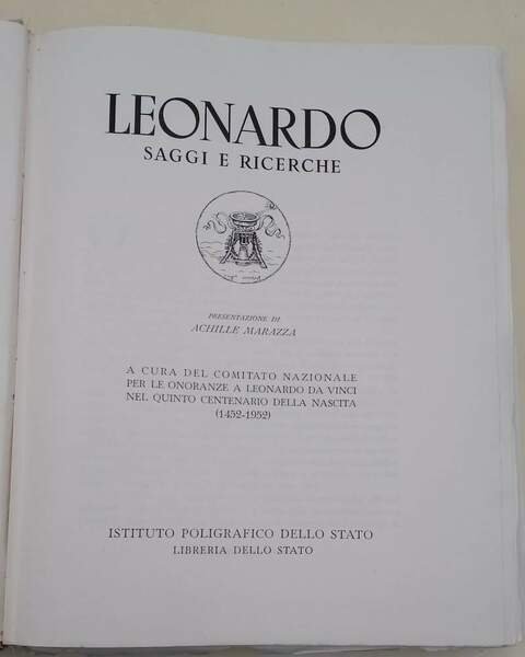 LEONARDO SAGGI E RICERCHE(1954)