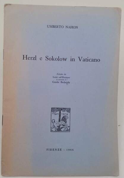 HERZL E SOKOLOV IN VATICANO(1966)