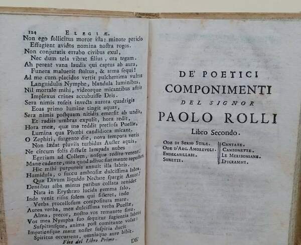 DE' POETICI COMPONIMENTI DEL SIGNOR PAOLO ROLLI DIVISI IN TRE …