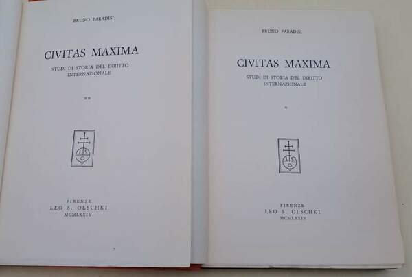 CIVITAS MAXIMA-STUDI DI STORIA DEL DIRITTO INTERNAZIONALE-2 VOLL.(1974)
