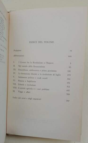 CAVOUR E IL SUO TEMPO- 1810-1842(1969)