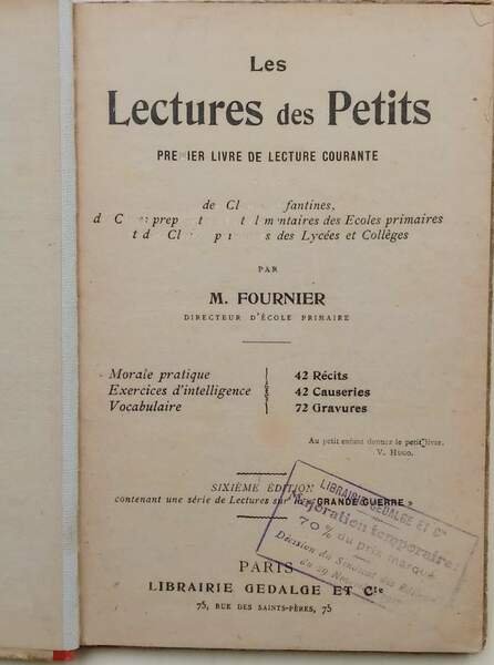 LES LECTURES DES PETITS(1917?)