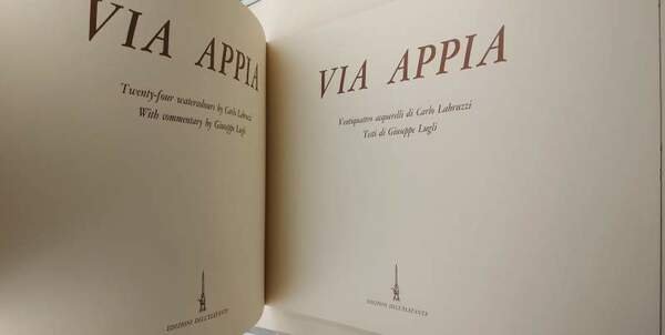 VIA APPIA-VENTIQUATTRO ACQUERELLI DI CARLO LABRUZZI(1967)