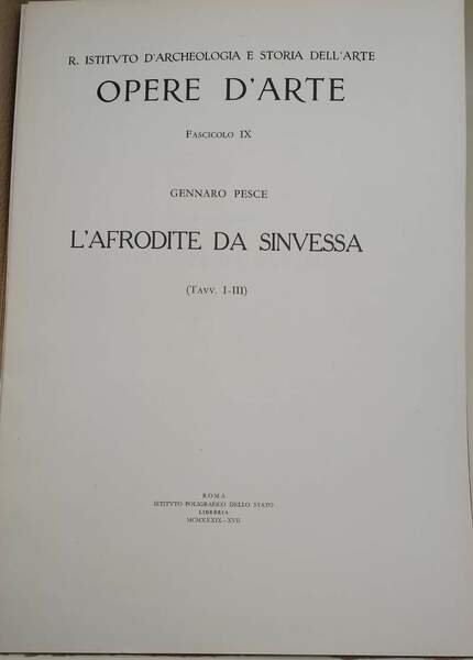 L'AFRODITE DA SINUESSA(1939)