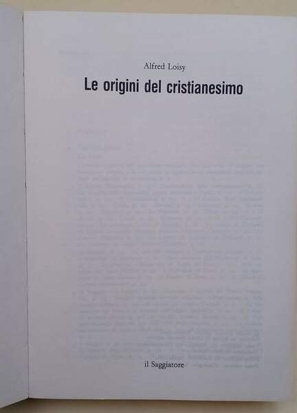 LE ORIGINI DEL CRISTIANESIMO (1984)
