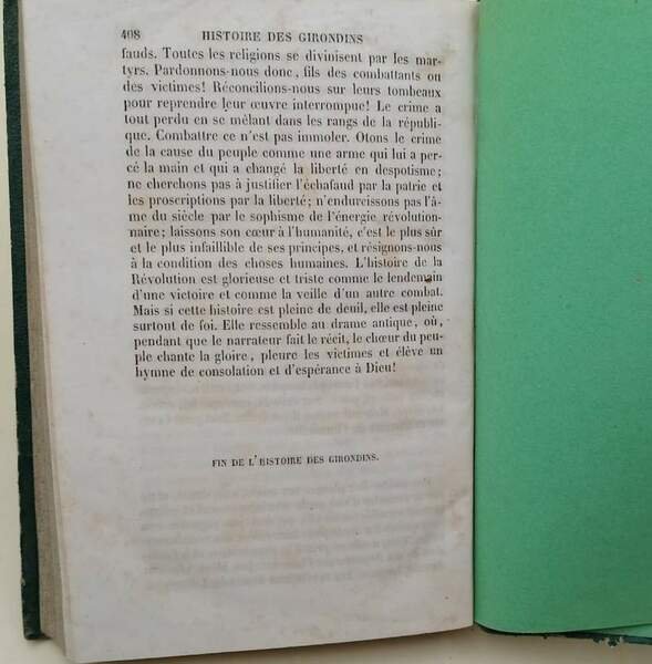 HISTOIRE DES GIRONDINS- 5 VOLL.(1847)