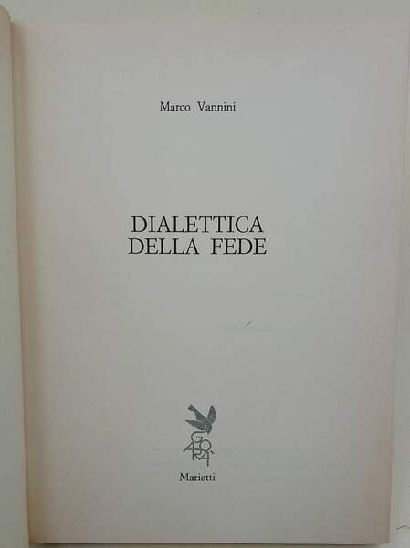DIALETTICA DELLA FEDE (1983)