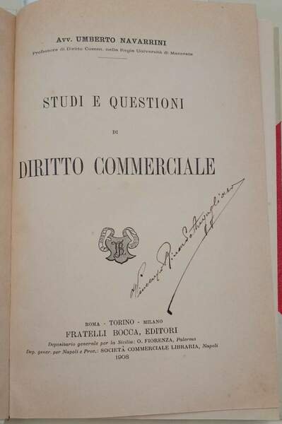 STUDI E QUESTIONI DI DIRITTO COMMERCIALE(1908)