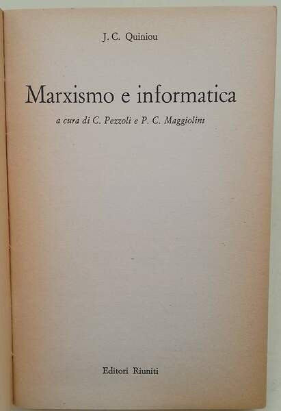 MARXISMO E INFORMATICA (1972)