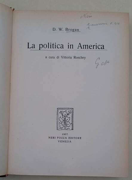 LA POLITICA IN AMERICA(1957)