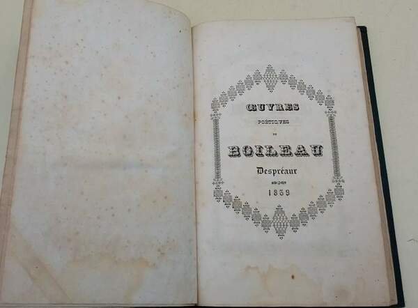 OEUVRES POETIQUE DE BOILEAU DESPREAUX PRECEDEES D'UNE NOTICE BIOGRAPHIQUE SUR …
