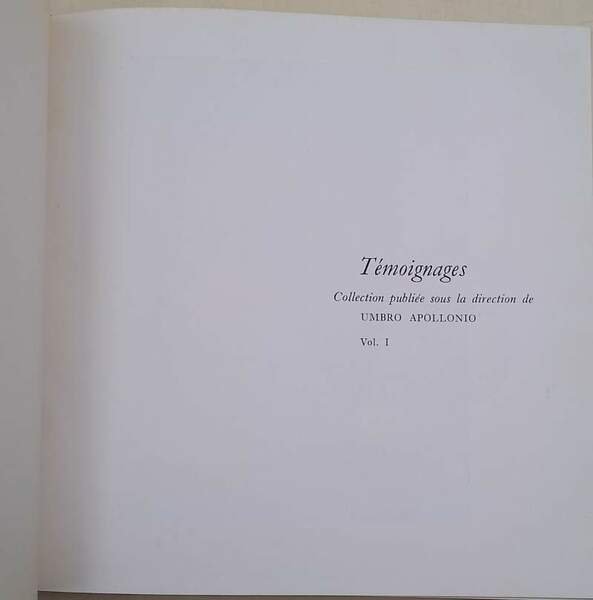TEMOIGNAGES-50 ANS DE REFLEXION( 1963)