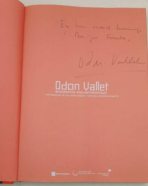 ODON VALLET-BIOGRAPHIE PHILANTROPIQUE( 2010)