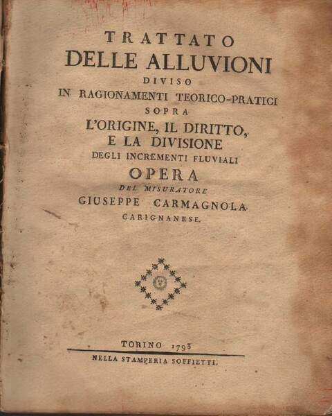 TRATTATO DELLE ALLUVIONI (1793)