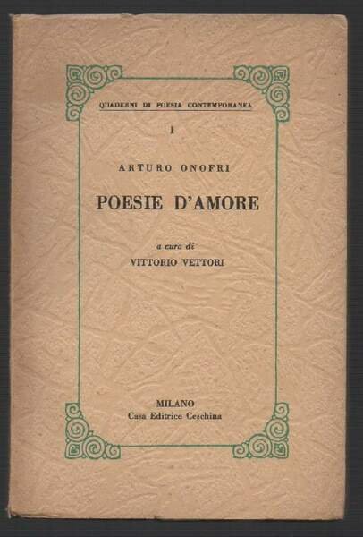 ARTURO ONOFRI, POETA D'AMORE (1959)