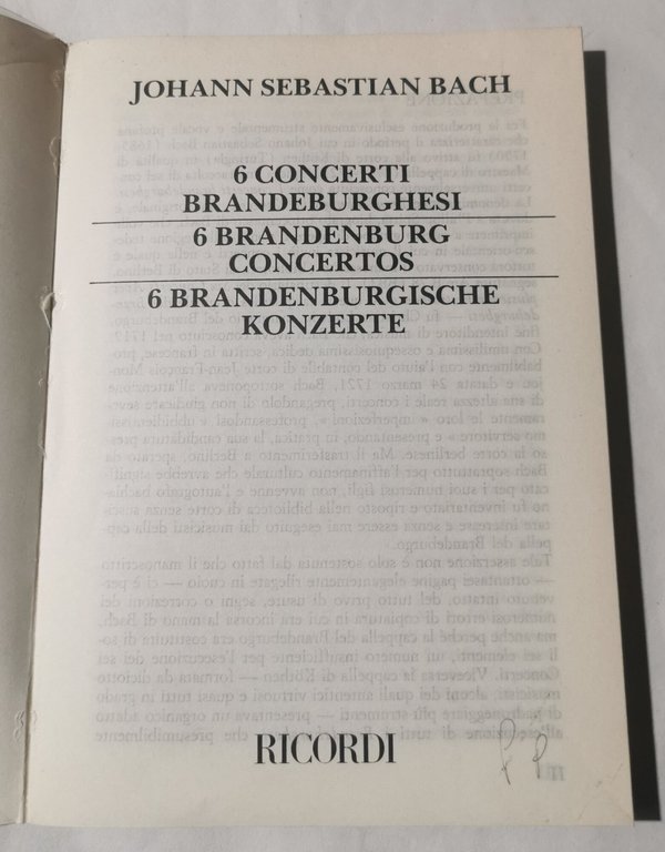 6 Concerti brandeburghesi