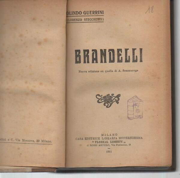 BRANDELLI-Nuova edizione su quella di A. Sommaruga (1911)