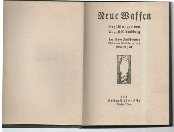 NEUE WAFFEN-Erzaelungen von August Strindberg