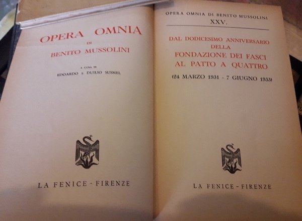 OPERA OMNIA DI BENITO MUSSOLINI (1951)