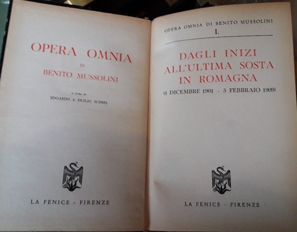 OPERA OMNIA DI BENITO MUSSOLINI (1951)