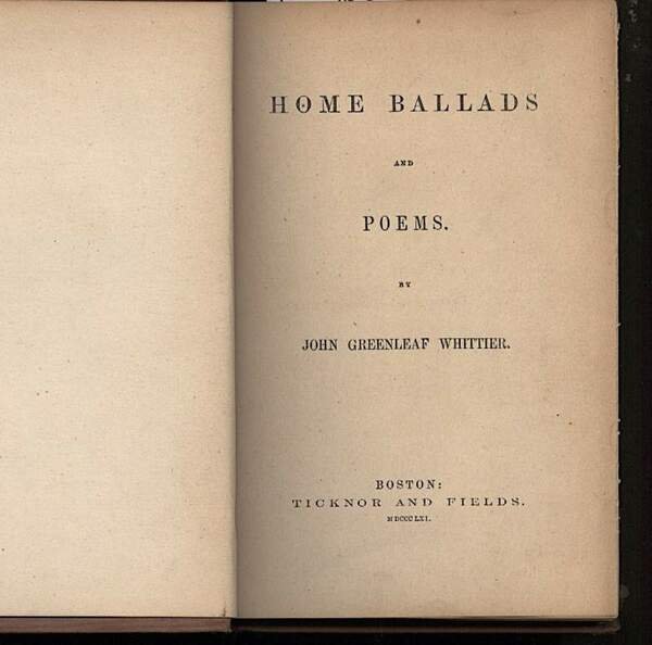 HOME BALLADS AND POEMS