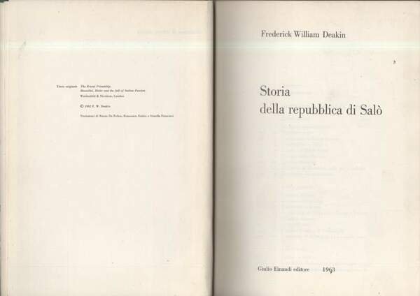 STORIA DELLA REPUBBLICA DI SALO' (1963)