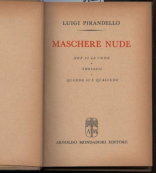 MASCHERE NUDE-Non si sa come-Trovarsi- Quando si è qualcuno