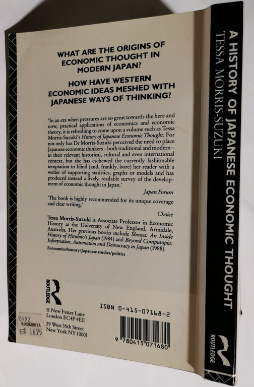 A history of Japanese economic thought