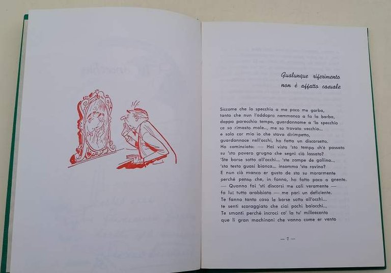 A LO SPECCHIO(POESIE ROMANESCHE)ANTICIPO SULLE MIE MEMORIE-RICORDO DI PETROLINI( 1969)