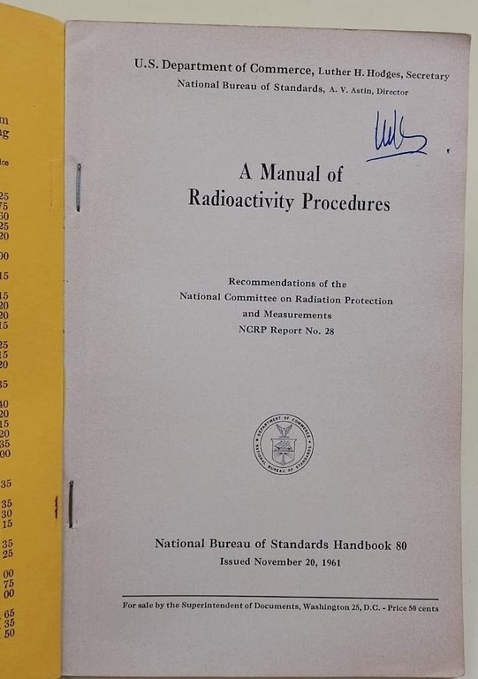 A MANUAL OF RADIOACTIVITY PROCEDURES(1961)