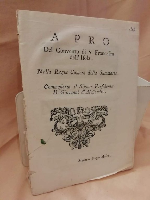 A PRO DEL CONVENTO DI S. FRANCESCO DELL'ISOLA Nella Regia … | Immagine Gallery 2