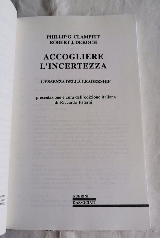 Accogliere l'incertezza. L'essenza della leadership
