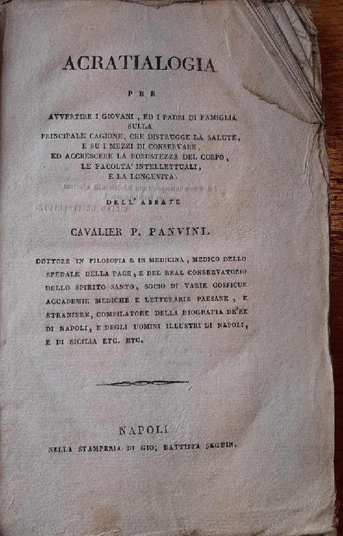 ACRATIALOGIA -PER AVVERTIRE I GIOVANI, ED I PADRI DI FAMIGLIA …