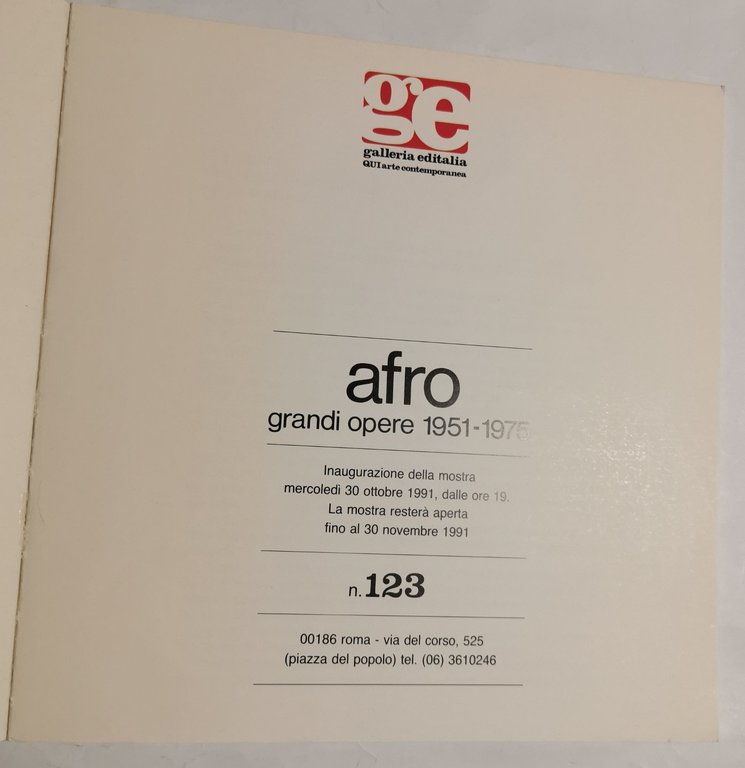 Afro - Grandi Opere 1951/ 1975