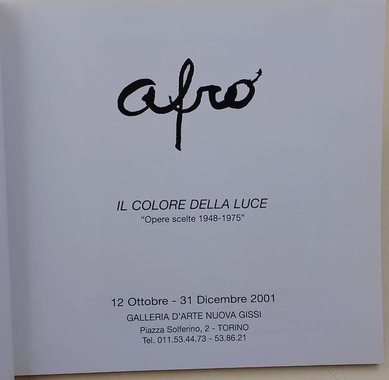 AFRO-il colore della luce-opere scelte 1948-1975(2001)