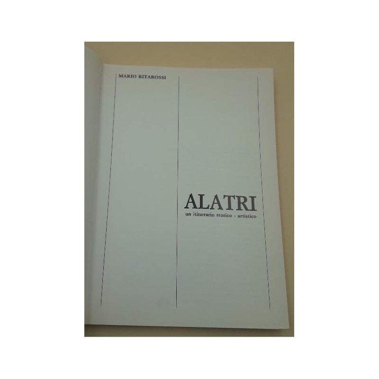 ALATRI UN ITINERARIO STORICO-ARTISTICO(1987)
