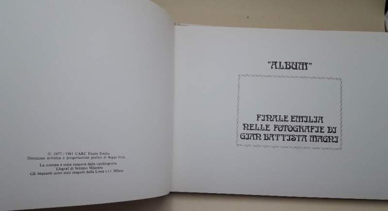 ALBUM- FINALE EMILIA NELLE FOTOGRAFIE DI GIAN BATTISTA MAGNI(1981)