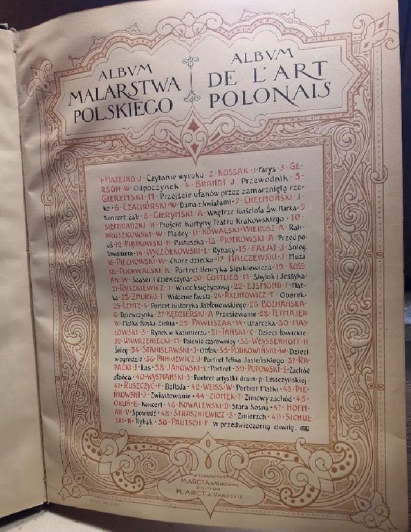 ALBUM MALARSTWA POLSKIEGO/ALBUM DE L'ARS POLONAIS