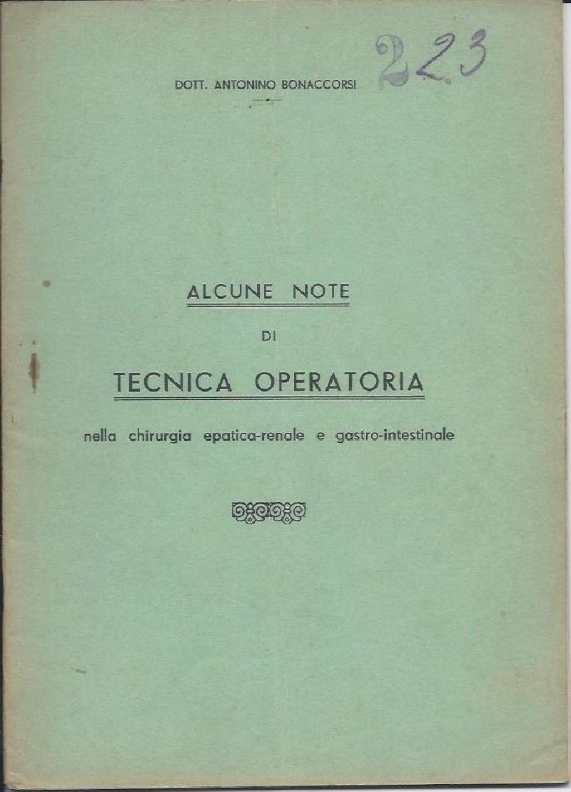 ALCUNE NOTE DI TECNICA OPERATORIA NELLA CHIRURGIA EPATICA-RELANE E GASTRO-INTESTINALE | Immagine principale