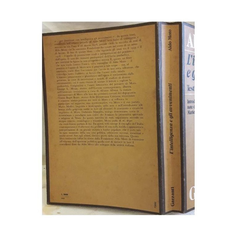 ALDO MORO- L'INTELLIGENZA E GLI AVVENIMENTI-TESTI 1959-1978(1980)