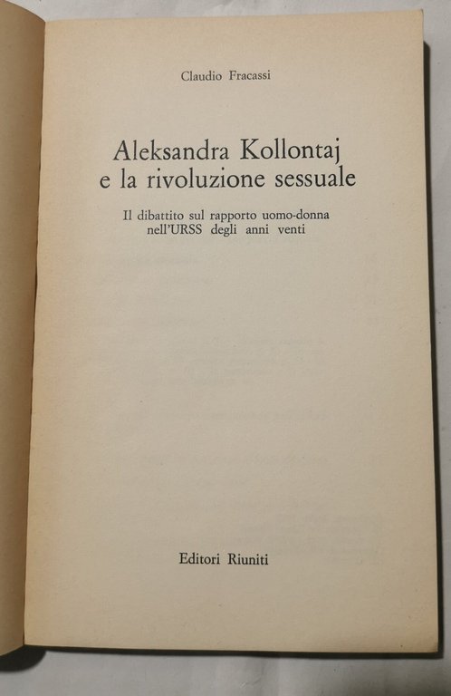 Aleksandra Kollontaj e la rivoluzione sessuale