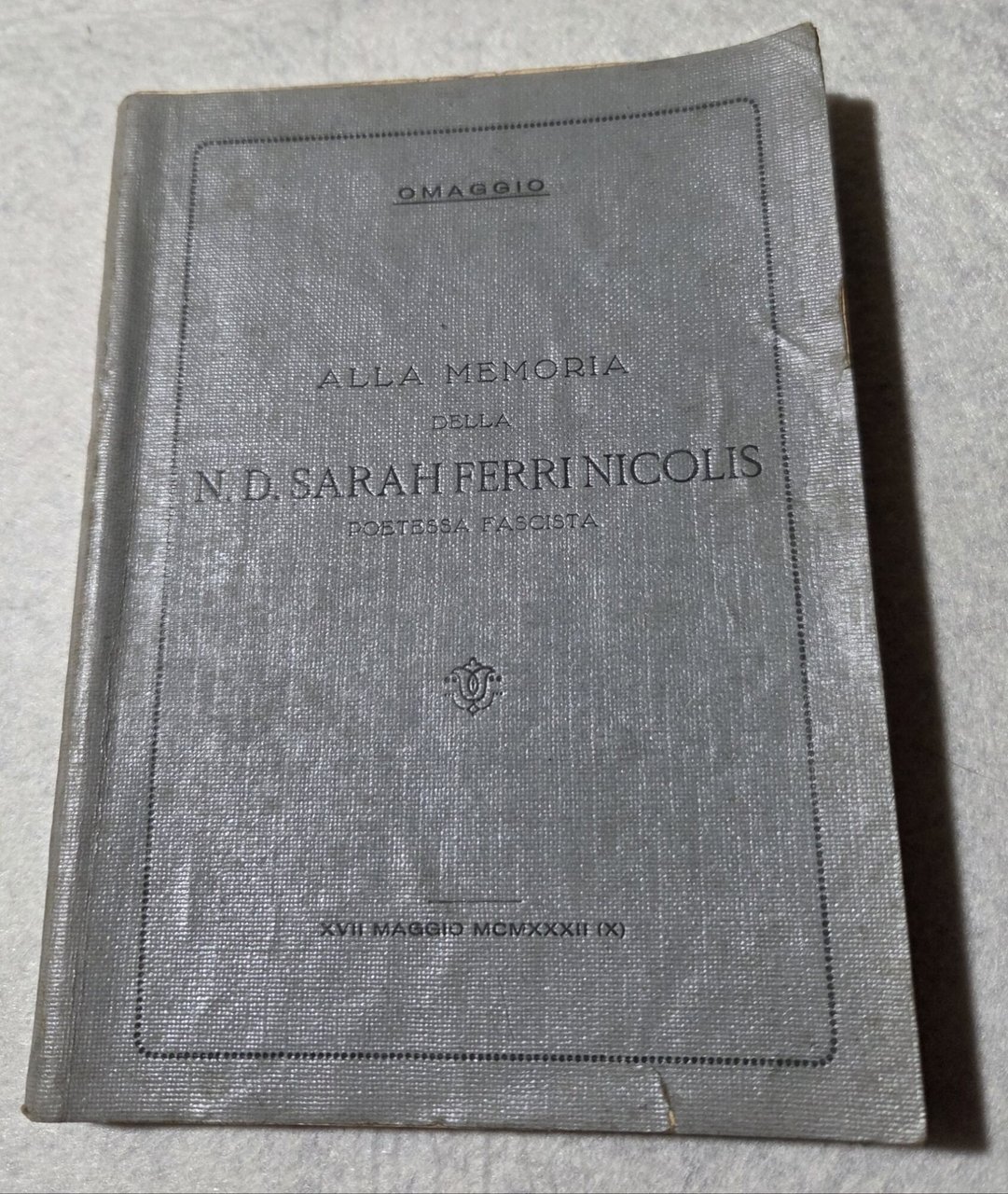 Alla memoria della N.D. sarah Ferri Nicolis poetessa nel primo … | Immagine principale