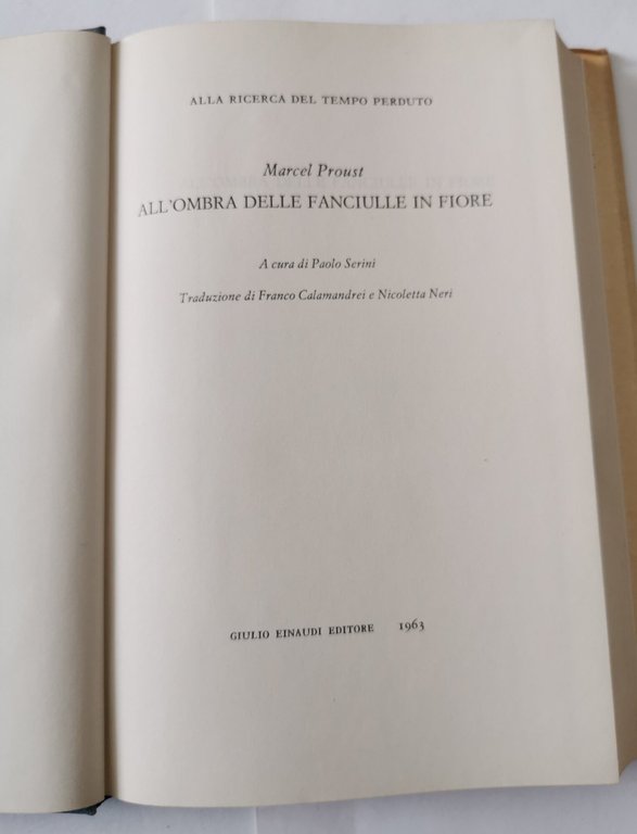 Alla ricerca del tempo perduto - all'ombra delle fanciulle in …