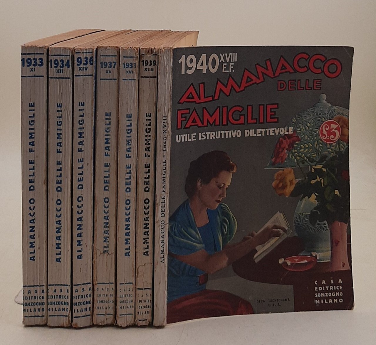Almanacco delle famiglie- utile istruttivo dilettevole: 1933/1934/1936/1937/1938/1939/1940 - 7 numeri | Immagine principale