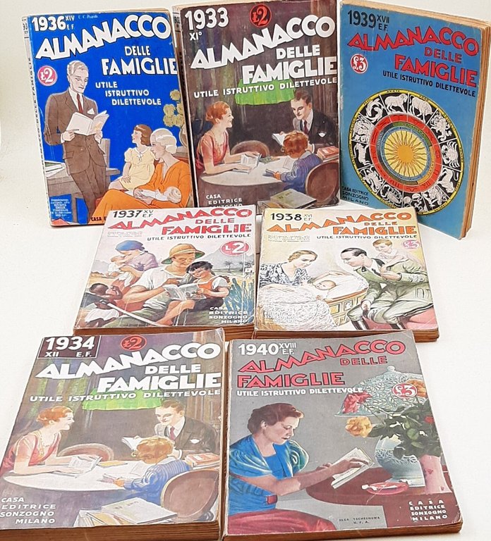 Almanacco delle famiglie- utile istruttivo dilettevole: 1933/1934/1936/1937/1938/1939/1940 - 7 numeri | Immagine Gallery 3