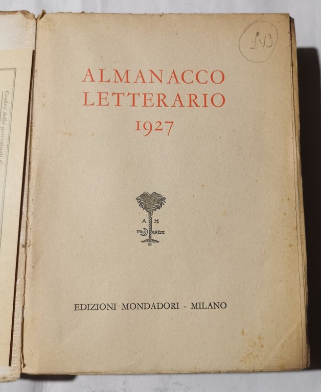 Almanacco letterario 1927