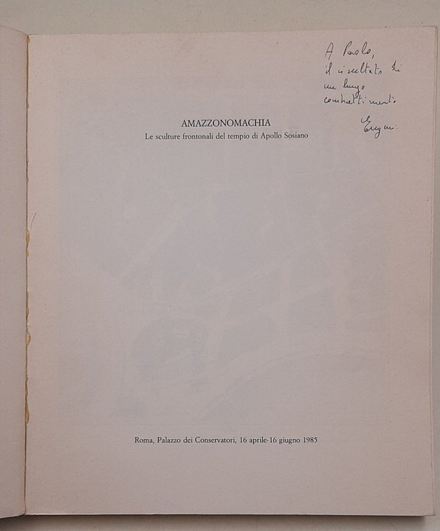 Amazzonomachia-Le sculture frontali del tempio di Apollo Sosiano