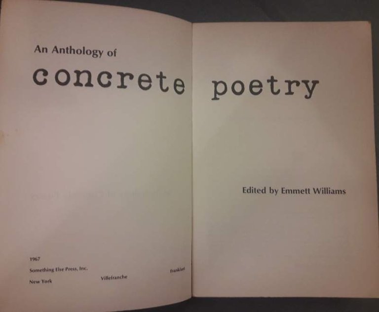 AN ANTHOLOGY OF CONCRETE POETRY(1967)
