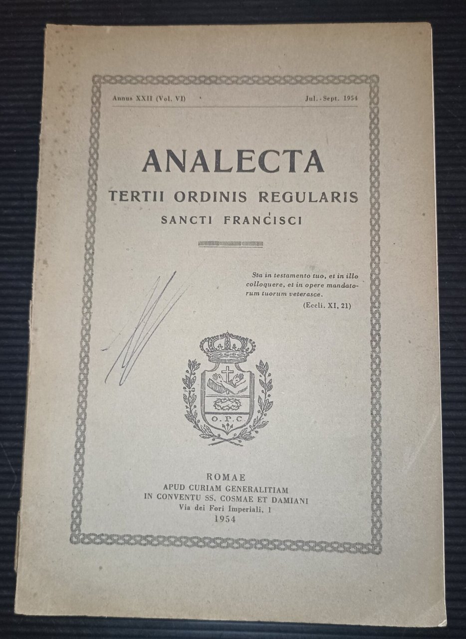 Analecta tertii ordinis regularis sancti francisci